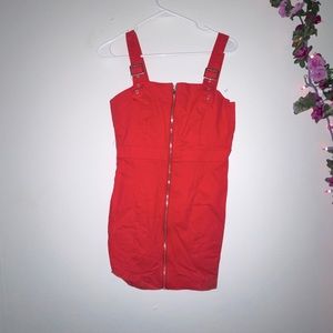 Red Zip up dress